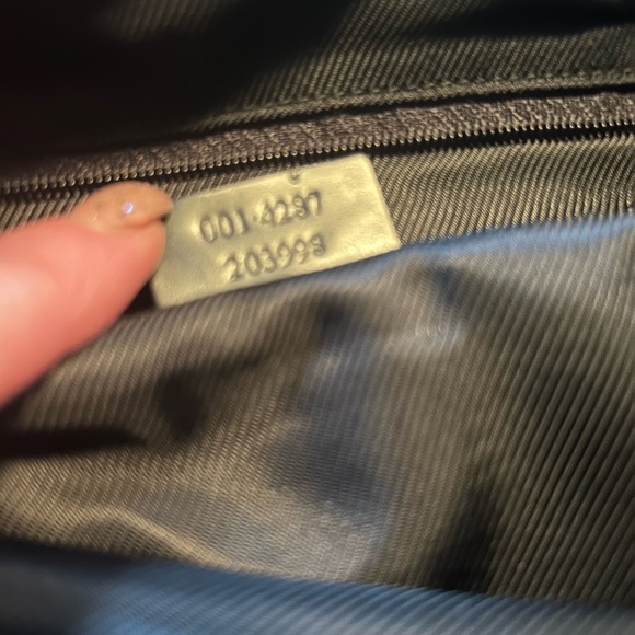 Vintage Large Gucci GG logo - Black canvas and leather. - Picture 2 of 4